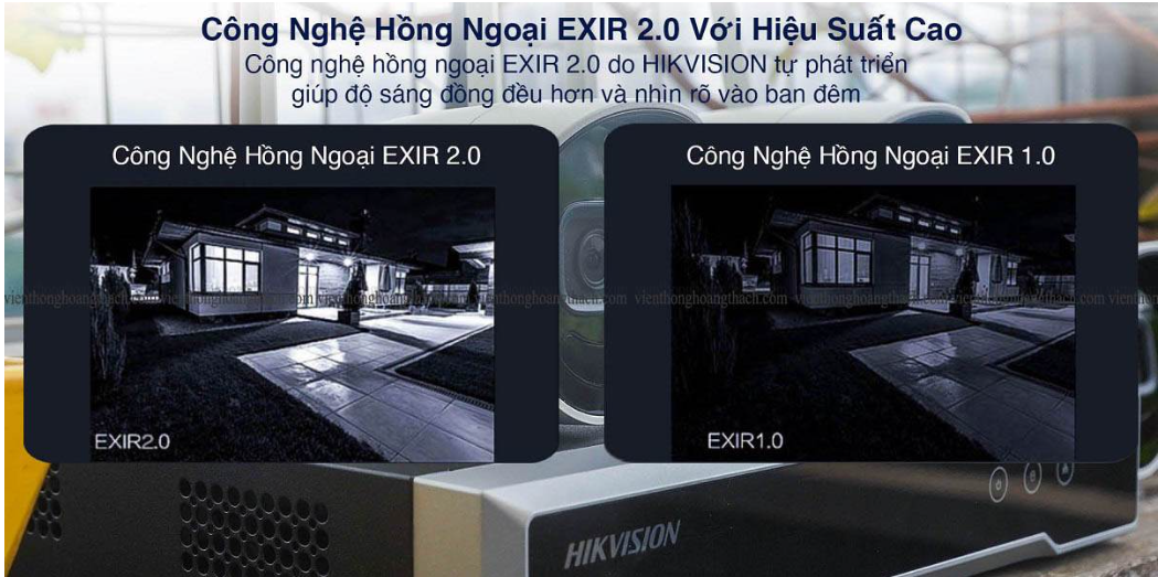 Công nghệ hồng ngoại EXIR 2.0 với hiệu suất cao