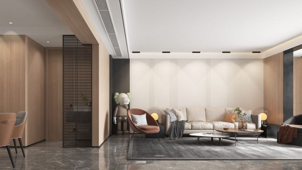 Đèn linear spotlight giúp làm nổi bật các chi tiết đắt giá trong nội thất