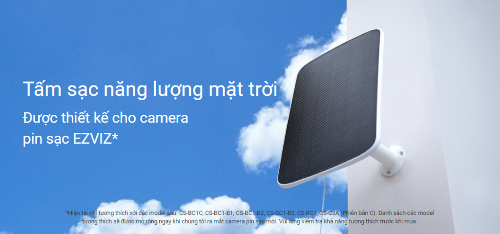 Tấm sạc pin năng lượng mặt trời cho camera EZVIZ