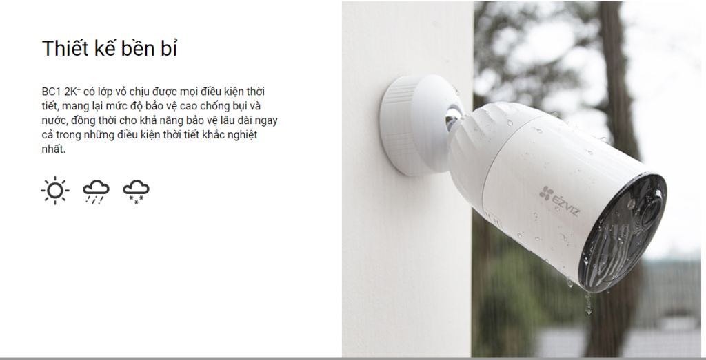 thiết bị bền bỉ dưới tác  động của thời tiết
