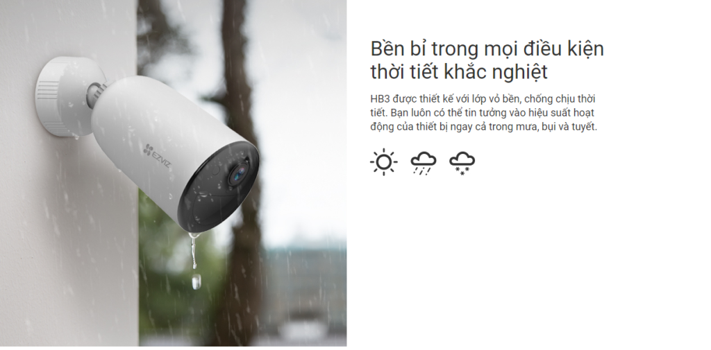 bền bỉ trong mọi điều khiện thời tiết khắc nghiệt