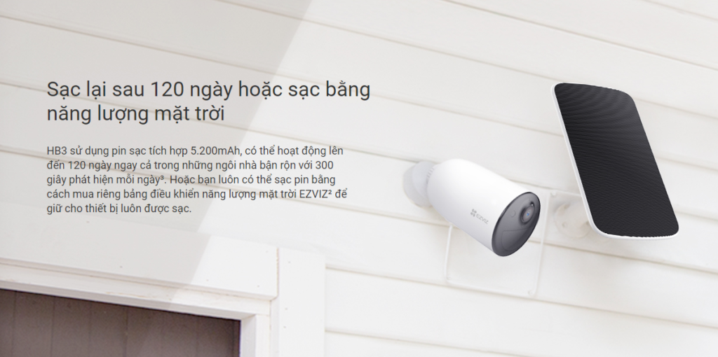 Camera WiFi Dùng Pin EZVIZ HB3 2K
