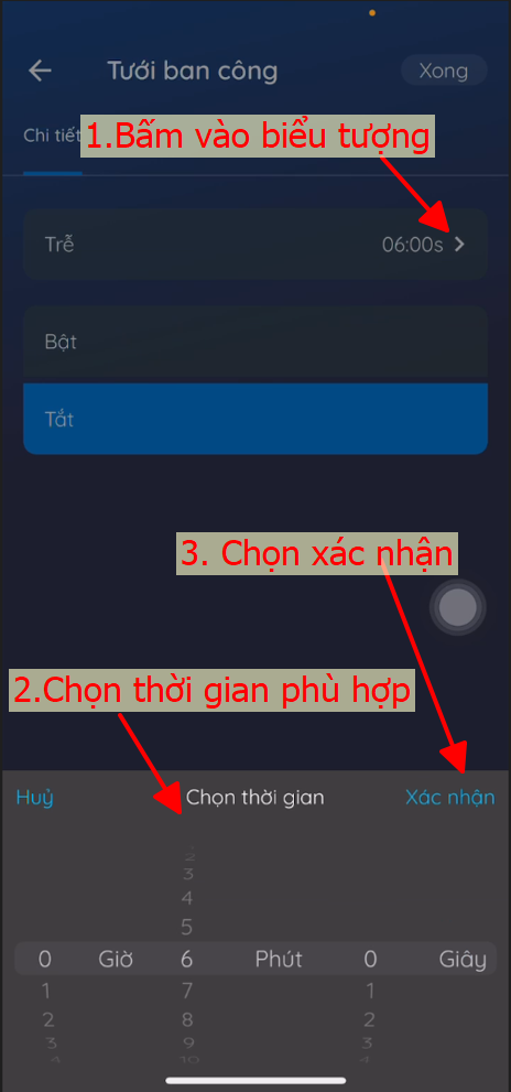 Hướng dẫn cài đặt thời gian tưới cây tự động 6