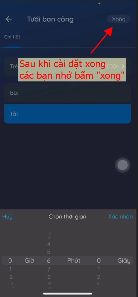 Hướng dẫn cài đặt thời gian tưới cây tự động 7