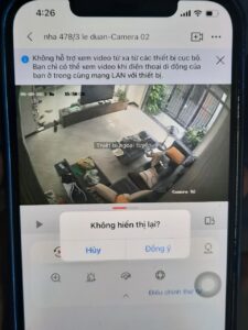 camera ảnh báo lỗi
