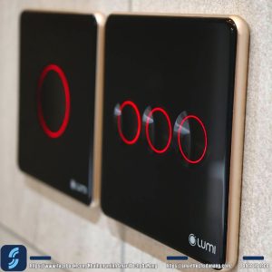 Công tắc cảm ứng thông minh kính lõm Luto viền Champagne