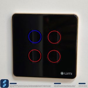 Công tắc cảm ứng thông minh kính lõm Luto viền Champagne