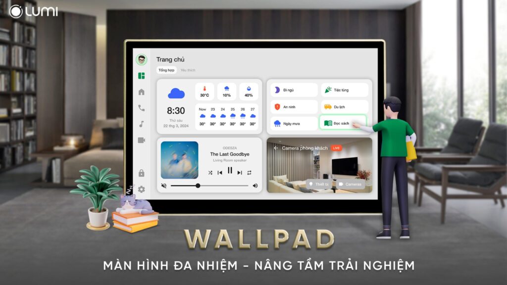 màn hình điều khiển wallpad lumi