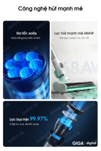 công nghệ hút mạnh mẽ