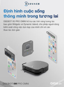Ecovacs Deebot X5 Pro Omni dễ dàng qua app