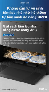 giặt vải bằng nước nóng 70 độ Ecovacs Deebot X5 Pro Omni
