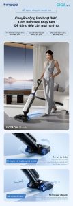 Máy hút bụi cầm tay Tineco Floor One S9 Artist di chuyển mượt mà