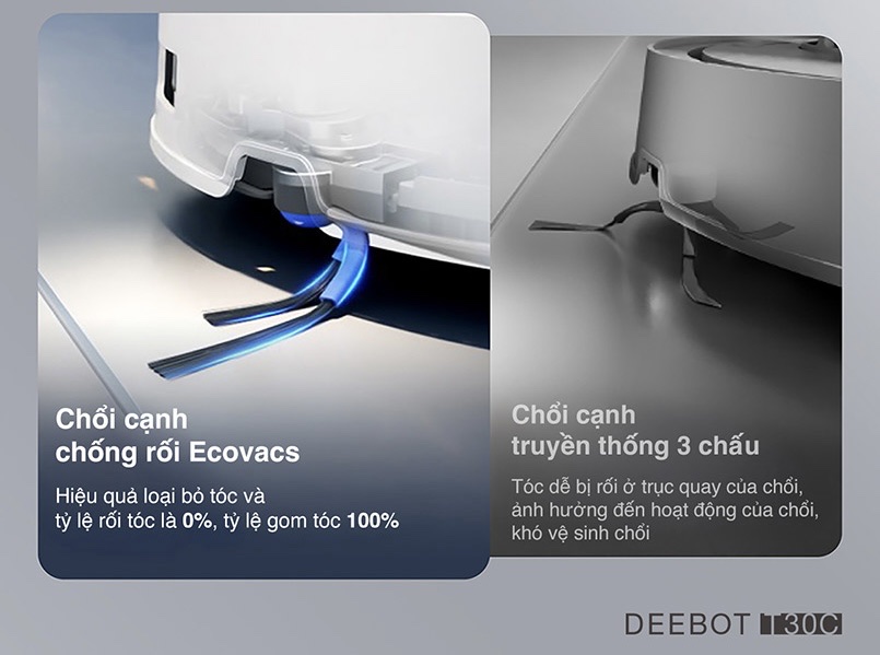 Ecovacs Deebot T30C giải quyết triệt để vấn đề tóc rối