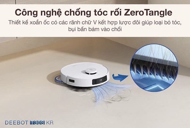 Deebot T30S KR và công nghệ ZeroTangle™ chống rối