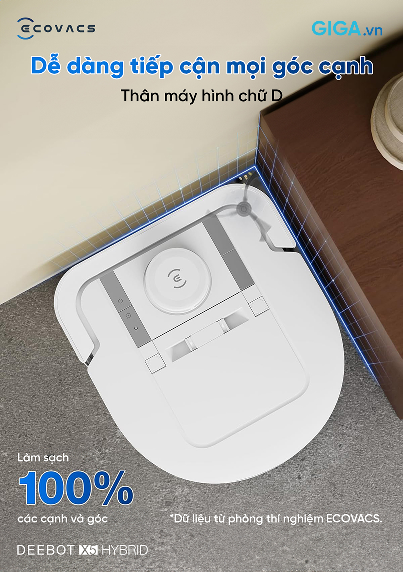 Thiết kế hình chữ D, ZeroTangle 2.0, lực hút 15.800Pa