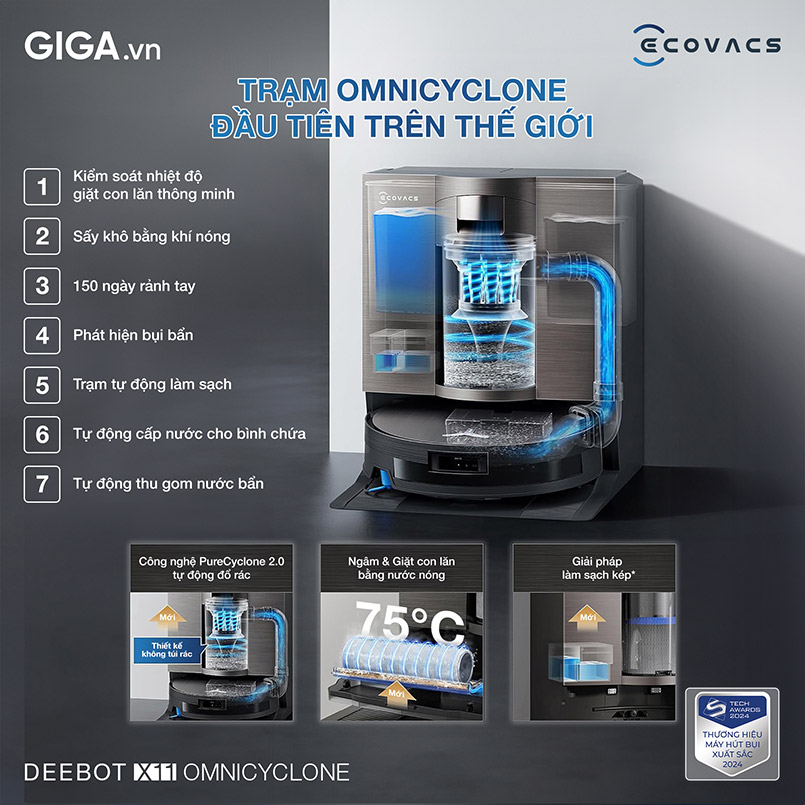 Trạm OmniCyclone đầu tiên trên thế giới nhờ tích hợp PureCyclone, định nghĩa lại cách bạn làm sạch