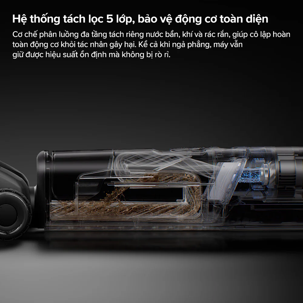 Ứng dụng của hệ thống lọc 5 lớp với Roborock F25 Ultra