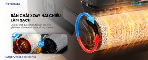 Tineco Floor One i6 Stretch Plus thiết kế con lăn 2 chiều