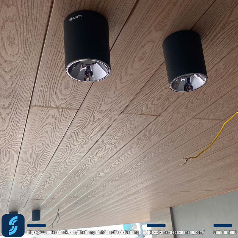 Đèn LED Spotlight trụ 10W ốp nổi 36 độ - hình ảnh lắp đặt thực tế tại công trình