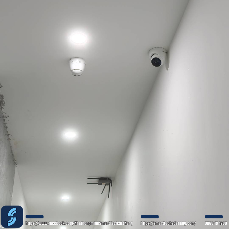 Camera an ninh và hệ thống wifi thông minh tại công trình chị Hà