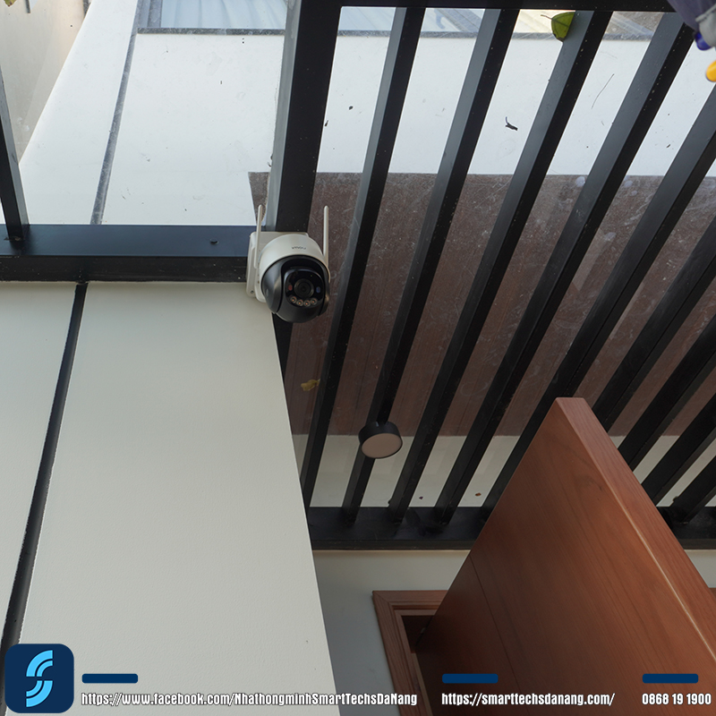 Camera IMOU được lắp đặt sân trước tại nhà anh Thành - khu đô thị FPT, Đà Nẵng