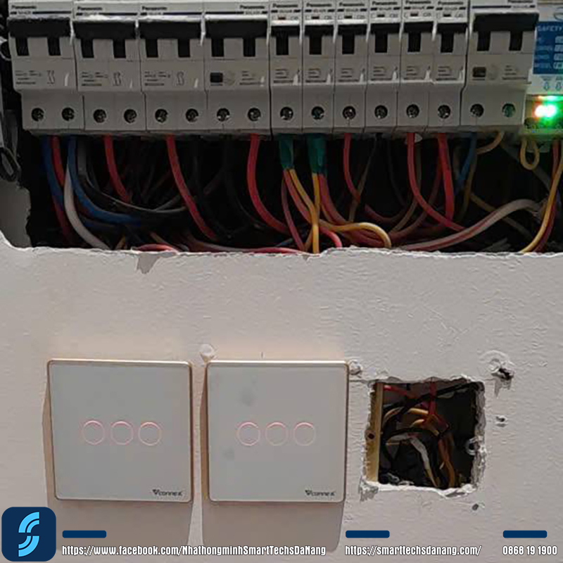 Công tắc thông minh Vconnex - hình ảnh lắp đặt thực tế