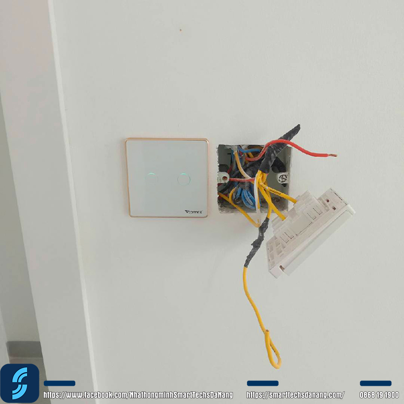 Công tắc thông minh Vconnex - hình ảnh lắp đặt thực tế