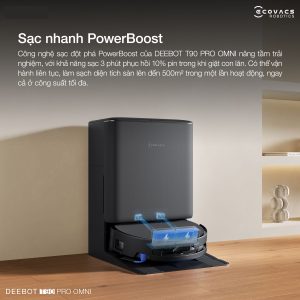 Robot Ecovacs Deebot T90 Pro Omni vơi công nghệ tự động xạc pin nhanh