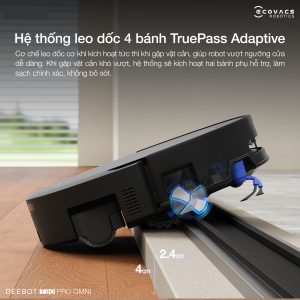 vượt qua hầu hết các loại gờ cửa và vật cản phổ biến trong nhà