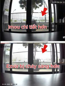 Hình ảnh ngược sáng từ 2 camera