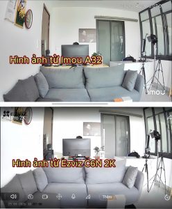 Hình ảnh so sánh thực tế của 2 camera