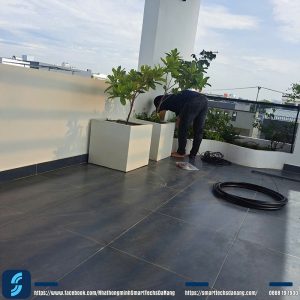 hệ tưới thông minh lắp đặt tại nhà khách
