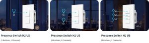 Aqara H2 US Presence hỗ trợ điều khiển tối đa 3 kênh đèn