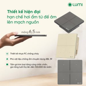 Công tắc cơ thông minh Lumes rèm đôi