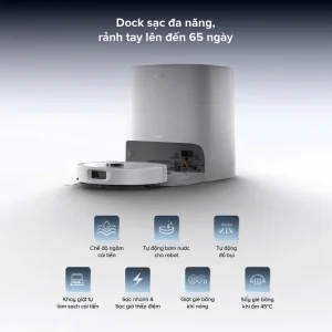 Roborock Qrevo 2 Pro có Dock sạc đa năng