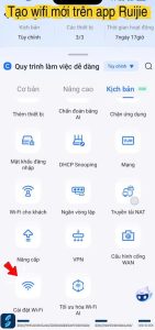 vào phần cài đặt wifi