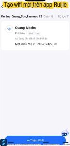 chọn vào mục thêm wifi