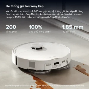 Robot hút bụi lau nhà Roborock Qrevo 2 Pro với hệ thống gjer lau xoay kép