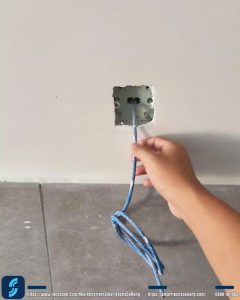 Vị trí đặt nút exit kéo sẳn dây lan sau khi làm phần thô