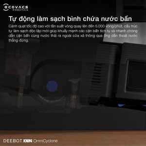 Ecovacs Deebot X12 OmniCyclone tự động làm schj bình chứa nước
