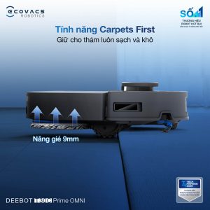 Robot hút bụi lau nhà Ecovacs Deebot T30C Prime Omni chế độ nâng giẻ lau