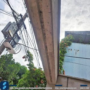 thi công phần đường ray cổng