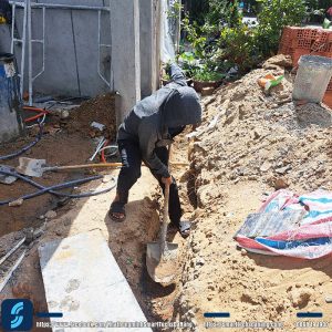 Chuẩn bị vị trí thi công phần thô