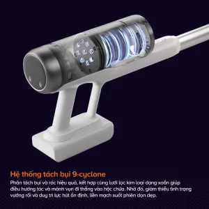 Roborock H60 Hub Pro với công nghệ tách bụi 9-cyclone