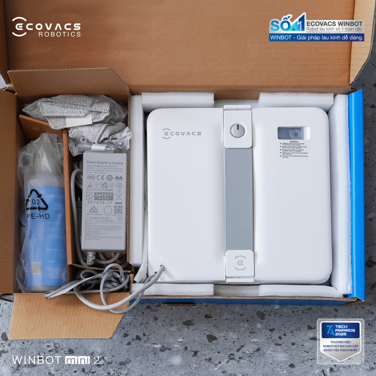 Robot lau kính Ecovacs Winbot Mini 2