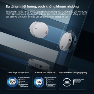 Lau sàn bằng nước nóng 60°C – Hỗ trợ xử lý vết bẩn