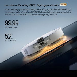Lau sàn bằng nước nóng 60°C – Hỗ trợ xử lý vết bẩn