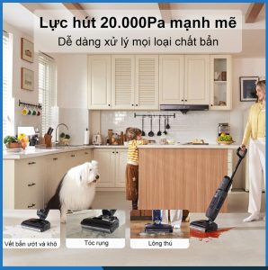 Tineco Floor One S6 Stretch Extreme với lực hút 20.000Pa