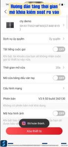 Hướng dẫn cách tăng thời gian mở cửa kiểm soát ra vào
