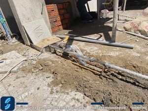 Khảo sát thi công ray dưới cổng tự động